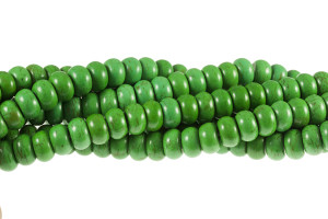 12mm Green Turquoise Rondelle Beads 15.5" stabilized [t3g12]