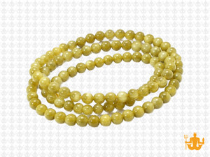 4mm Olivine Jade Round Beads 15.5" natural [4b38]