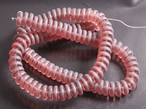 8mm Matte Amethyst Rondelle Beads 15.5" synthetic [u90a6m]