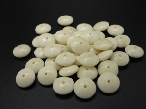 8mm Natural Buffalo Bone Round Disc Beads 20pcs. A Grade [zb243]