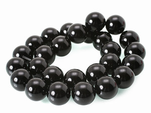10mm Black Tourmaline Beads 15.5" natural [4mm5]