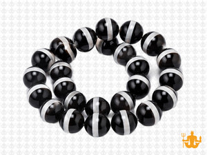 12mm Tibetan Dzi  Agate Round Beads 15.5" natural [12m72]