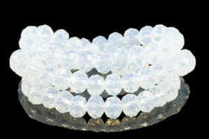 8mm Moonstone Opalite Faceted Rondelle Beads 15.5" synthetic [sc3a43]