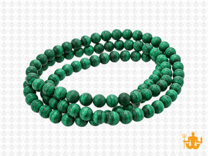 4mm Matte Malachite Round Beads 15.5", Natural [4m9m]