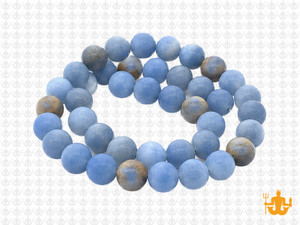 8mm Matte Blue Calcite Round Beads 15.5", Natural [8m6m]