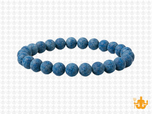 6mm Matte Blue Apatite Bracelet 7.5", Natural [b2m8m]