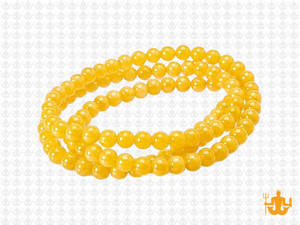 4mm Yellow Chalcedony Round Beads 15.5" dyed [4b92]