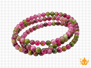 4mm Watermelon Jade Round Beads 15.5" natural [4b94]