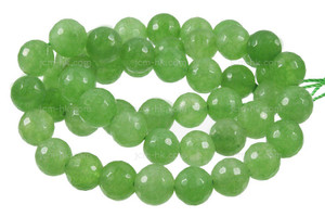 8mm Bean Quartz Faceted Round Beads 15.5" dyed [c8b2]