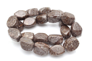 13x18mm Borwn Snowflake Nuggets Beads 15.5" natural [s538]