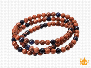 4mm Fusion Goldstone Round Beads 15.5" synthetic [4d26]