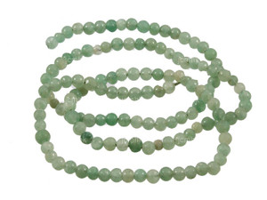 3mm Matte Green Quartz Round Beads 14.5-15.5" natural [s378em]