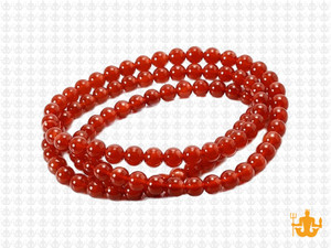 4mm Red Agate Round Beads 15.5" heated [4f10]