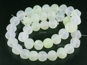 10mm Matte Greenberry Pumpkin Beads 15.5" synthetic [wa144m]