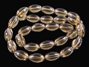 6x12mm Smoky Topaz Rice Beads 15.5" synthetic [u73a8]