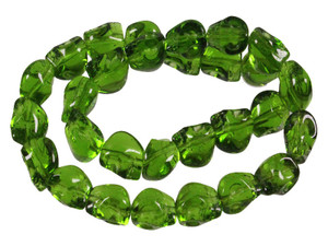 12mm Green Quartz Skull Beads 15.5" synthetic [u91a37]