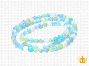4mm Mix Light Quartz Round Beads 15.5" dyed [4x10]