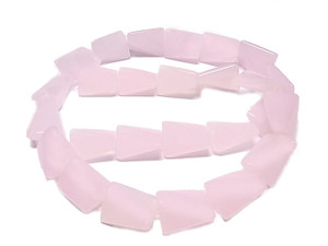 10x15mm Matte Pink Calcite Wave Rectangle Beads 22pcs synthetic [u55b1m]