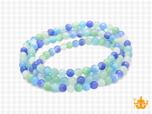 4mm Mix Quartz Round Beads 15.5" synthetic [4x2]