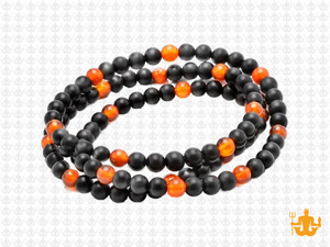 4mm Agate & Carnelian Round Beads 15.5" heated [4x22]