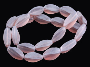 8x20mm Matte Smoky Topaz Wave Beads 15.5" synthetic [u86a8m]