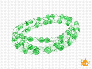 4mm Dark & Light Green Quartz Round Beads 15.5" synthetic [4x28]
