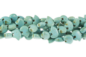 13x18mm Blue Magnesite Zuni Bear Beads 15.5" [t477b]