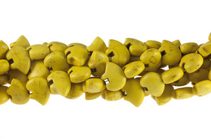 13x18mm Yellow Magnesite Zuni Bear Beads 15.5" [t477y]