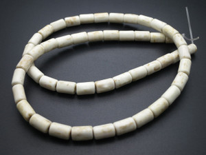 5x8mm White Magnesite Tube Beads 15.5" [t551w]