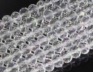 4x3mm Glass Faceted Rondelle Beads 15.5" [uc1a1]