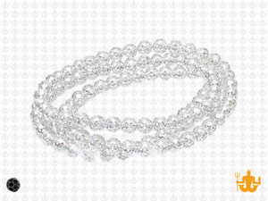 4x3mm Glass Faceted Rondelle Beads 15.5" [uc1a1]