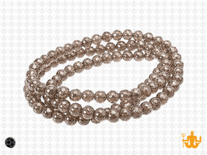 4x3mm Smoky Glass Faceted Rondelle about 15.5" [uc1a24]