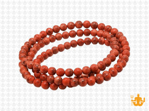 4mm Matte Red Jasper Round Beads 15.5" natural [4r12m]