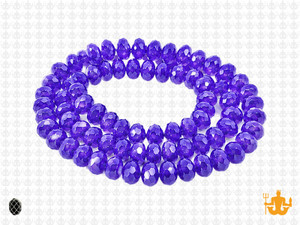 6x4mm Sapphire Glass Faceted  about 15.5" [uc2a14]
