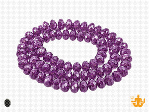 6x4mm Amethyst Glass Faceted Rondelle about 15.5" [uc2a20]