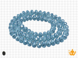 6x4mm Midnight Blue Glass Faceted Rondelle about 15.5" [uc2a22]