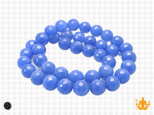 8mm Blue Opal Quartz Round Beads 15.5" synthetic [uc8b4]