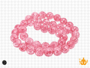 4x6mm Pink Glass Faceted Rice about 15.5" [uc11a5]