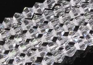 4mm Glass Faceted Bicone about 14" [uc21a1]