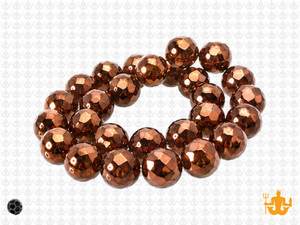 4mm Metallic Gold Glass Faceted Bicone about 14" [uc21b18]