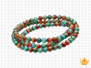 4mm Rainbow Agate Round Beads 15.5" dyed [4f19]