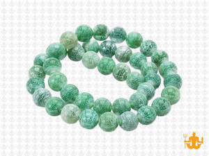 8mm Green Spider Agate Round Beads 15.5" dyed [8f31g]