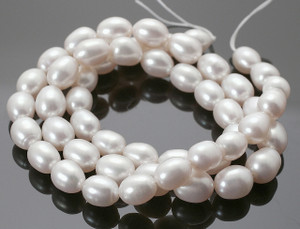 5-6mm Rice Freshwater Pearl 14-15" AA Grade Lustre [p6e]