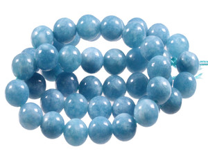 4mm Aquamarine Round Beads 15.5" dyed quartz [4r75]