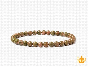 4mm Unakite Elastic Bracelet 7.5" natural [b1b21]