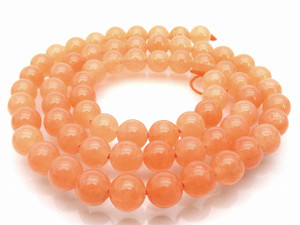 6mm Peach Quartz Round Beads 15.5" natural [6a10]