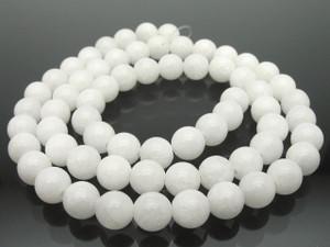 6mm White Jade Round Beads 15.5" natural [6b40]
