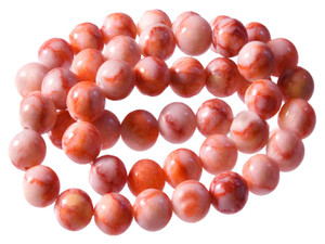 6mm Red Moss Agate Round Beads 15.5" natural [6b91]