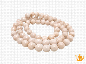 6mm River Fossil Round Beads 15.5" natural [6c34]