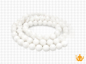5.3-5.8mm White Coral Round Beads 15.5" natural [6d37]